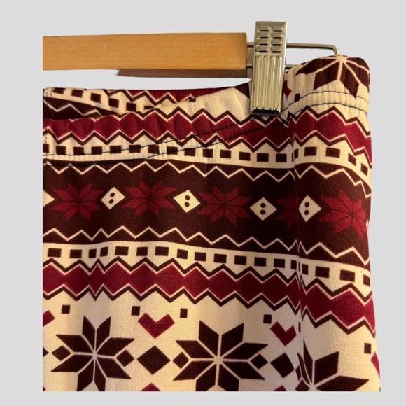 Just Cozy Women’s Leggings 12-20 Cream Red Fleece Lined - Picture 4 of 14